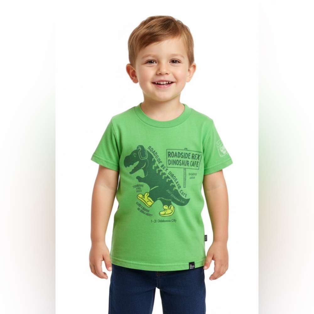 The Good Ones Dino Tee 2T Green Graphic Shirt Toddler Boys Top 🦕💚
